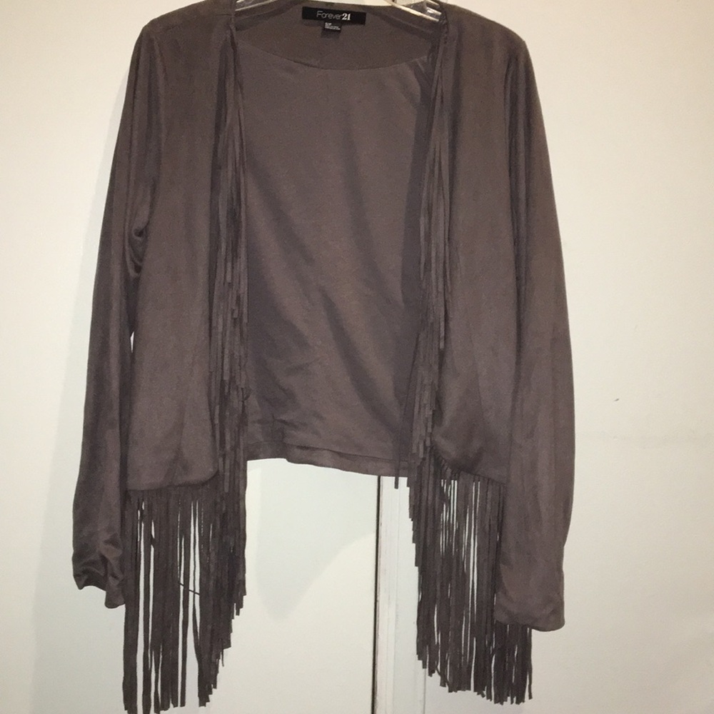 Forever 21 fringe cardigan